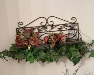 Iron wall decor with florals