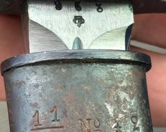 WWI-era Swedish Model 1896 bayonet with steel scabbard.