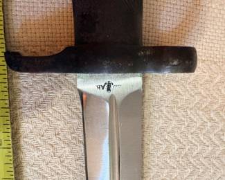 WWI-era Swedish Model 1896 bayonet with steel scabbard.