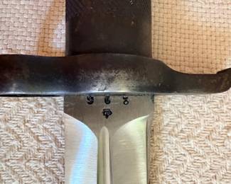 WWI-era Swedish Model 1896 bayonet with steel scabbard. 
