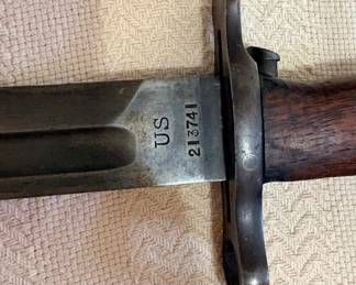 WWI  U.S. Model 1905 bayonet made by Springfield Armory in 1907  