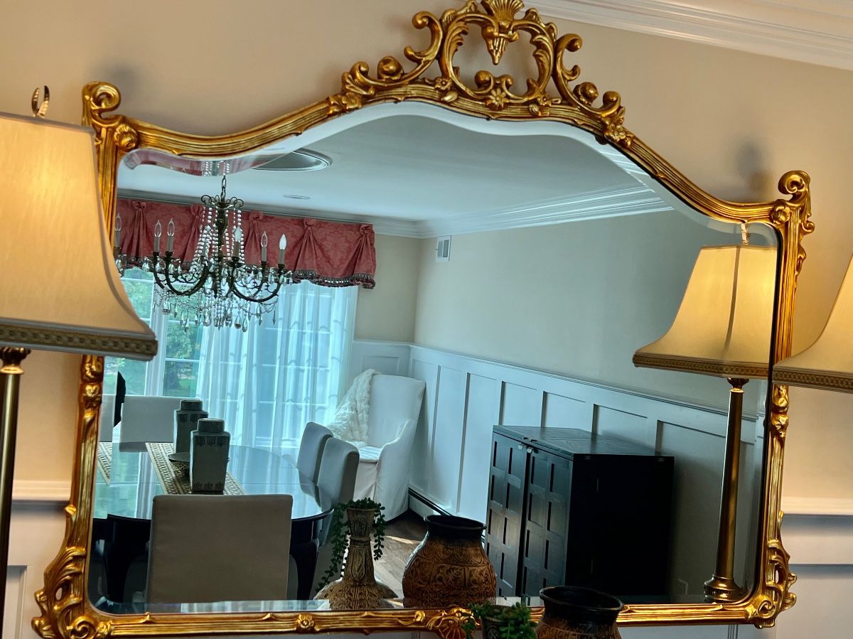 26. Baroque Gilt Beveled Mirror (54" x 43")