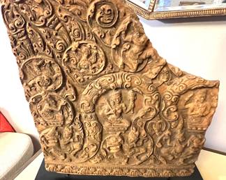 9. Antique Thai Building Facade Piece