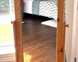 61. Pine Framed Standing Mirror (21" x 66")