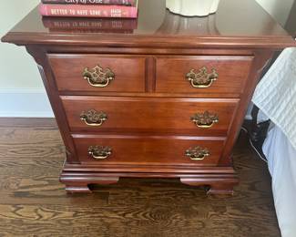 96. Pair of Solid Cherry 3 Drawer Nightstands by American Martinsville (26" x 16" x 25")