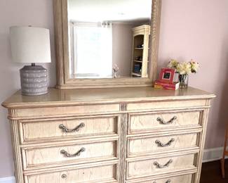 80. Stanley Furniture 8 Drawer Dresser (68" x 21" x 42") w/ Mirror (43" x 43")