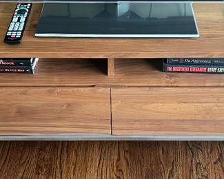 41. Crate & Barrel 2 Drawer Entertainment Cabinet (55" x 18" x 20")