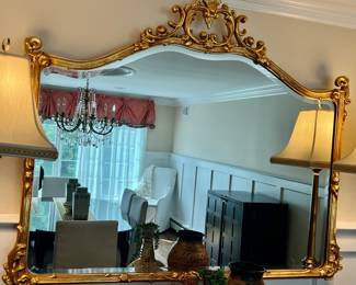 26. Baroque Gilt Beveled Mirror (54" x 43")