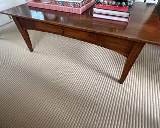 49. Ethan Allen Coffee Table w/ One Drawer (46" x 28" x 17") 
