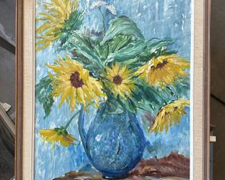Framed Oil Painting - Floral