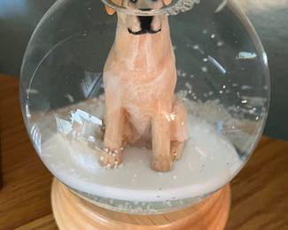 Michael Park signed Labrador Retriever Snow Globe 