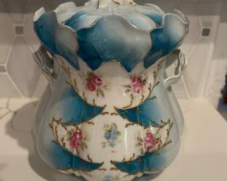 Vintage Antique Porcelain Biscuit Jar