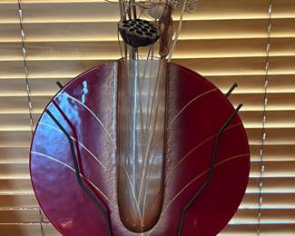 Art Glass Sculpture and Vase Set by artist Mark Hines