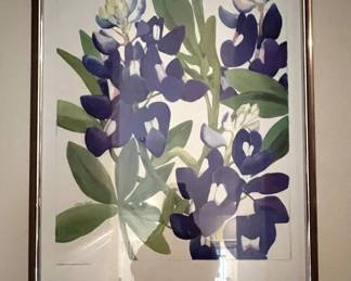 Framed Lady Bird Johnson Wildflower Center "Wildflower Days" poster.
