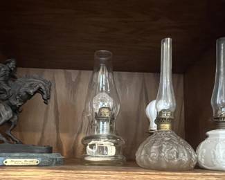 Antique oil lamps