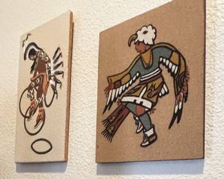 Vintage Native American sand paintings