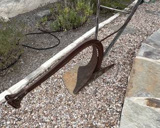 Antique walk-behind horse-drawn plow 