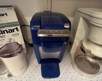 Keurig single-serve coffee maker in royal blue