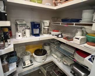Assorted kitchenware and appliances