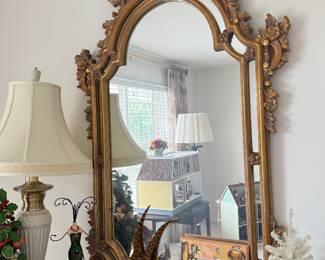 Rococo-Revival style Gilt Wall Mirror