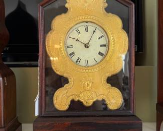 Terhune Edwards Goldgilt/Rosewood Clock