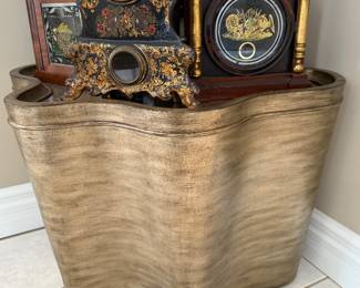 Marge Carson Silver Gilt "Nova" Side Table