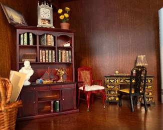 Miniature reading room pieces
