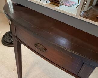 Solid Wood Drop-Leaf Accent Table