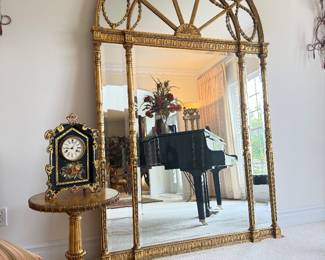 Amazing Friedman Brothers arched fanlight/palladium mirror