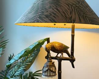 Frederick Cooper Parrot Brass Floor Lamp