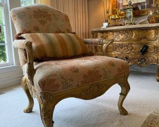 French carved-wood armchair (2)
