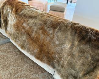 Beaver fur throw blanket