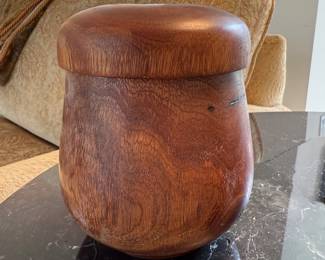 Larry Zeidman carved wood canister