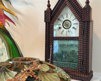 J.C. Brown Ripple-front Steeple Clock