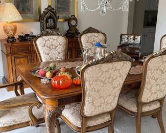 Set of 6 Henredon Upholstered Dining Chairs