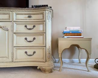 Marble top French Provincial style table (2)