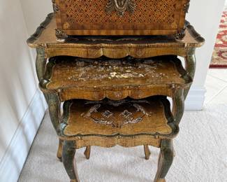 20th Century Italian Florentine Nesting Tables - Set of 3