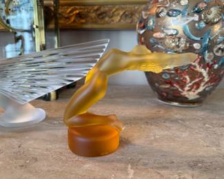 Lalique Chrysis Mascot glass figurine.