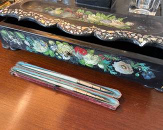 Mother of Pearl Dip Pen & Pencil