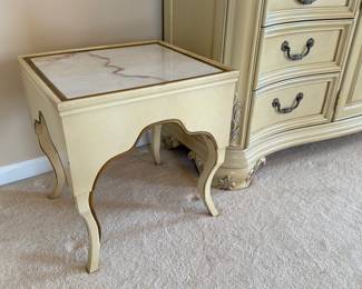 Marble Top French Provincial style table (2)