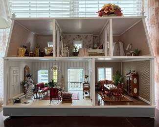 Two Story Open-Back Victorian Dollhouse