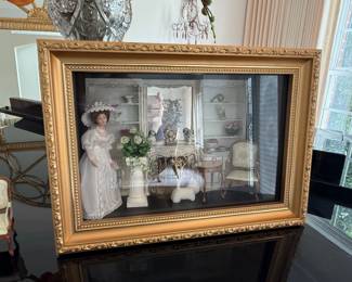 Vintage Victorian-style Dollhouse Shadow Box