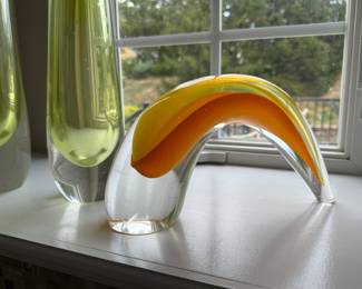 Murano glass sculptural vase