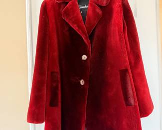 Louis Feraud Red Fur Neiman Marcus