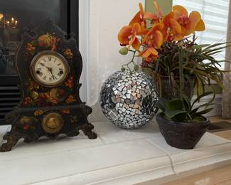 Victorian Cast Iron Mantle Clock