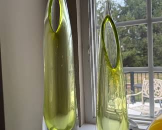 Murano glass sculptural vases