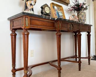Henredon Italian Marble Top Console table