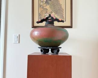 Matthew Lovein Wishkeeper. Large wood pedestal