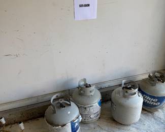 Empty propane tanks