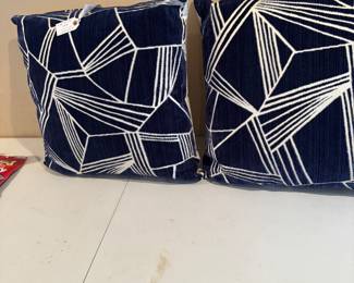 Z Gallerie large blue pillows. 